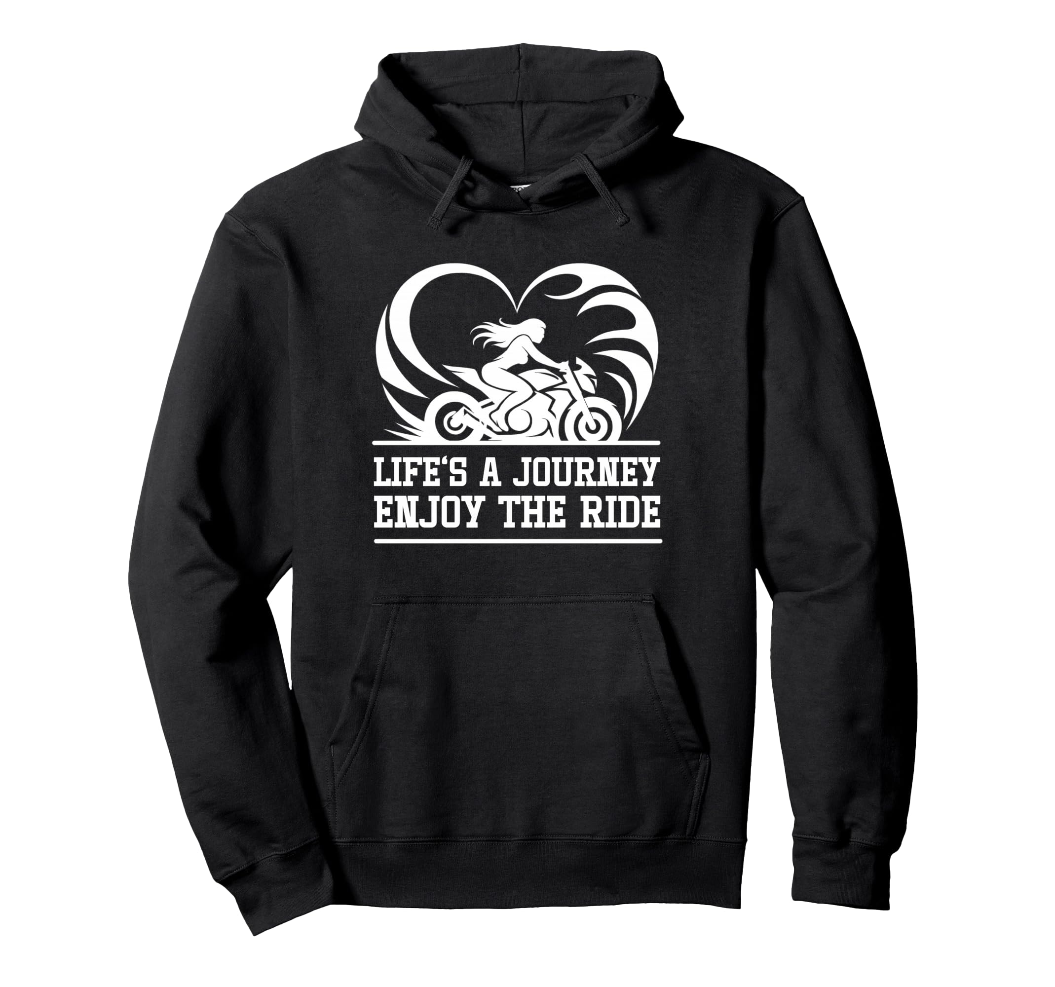 Lifes Journey Enjoy Ride Motorcycle Biker Hoodie - Custom Art Print Unisex - T-Shirt, Sweatshirt, Hoodie
