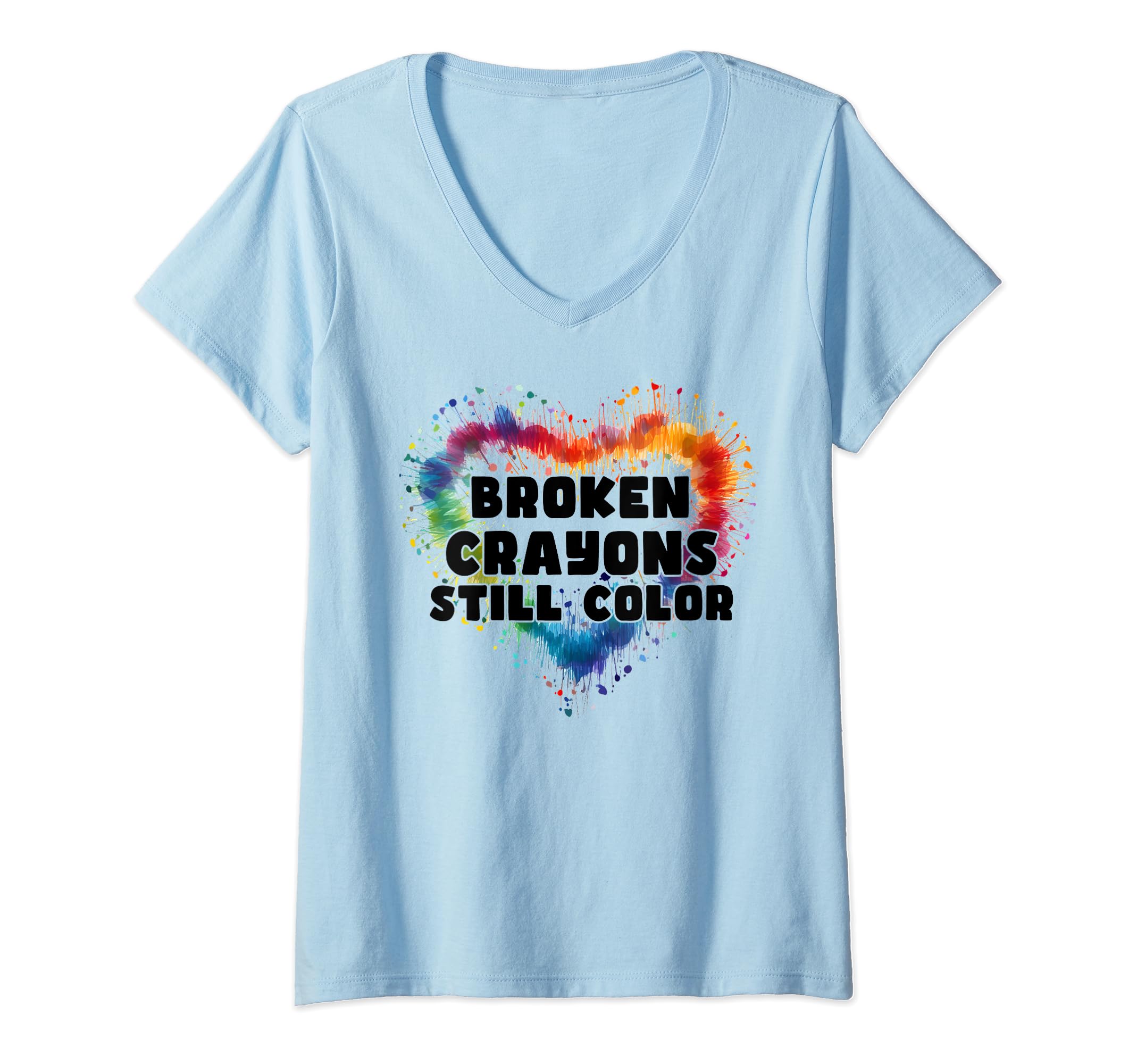 Broken Crayons Still Color Mental T-Shirt - Custom Art Print Men Women - T-Shirt, Sweatshirt, Hoodie