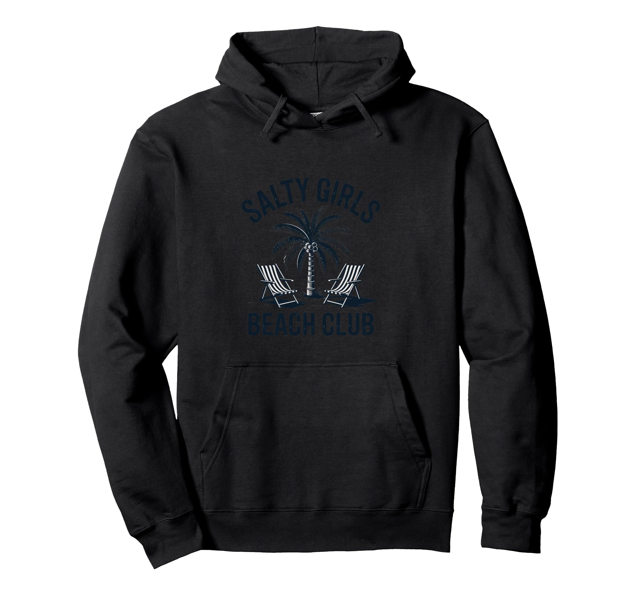 Monochrome Coastal Illustration Hoodie - Minimalist Print Men Women - T-Shirt, Sweatshirt, Hoodie