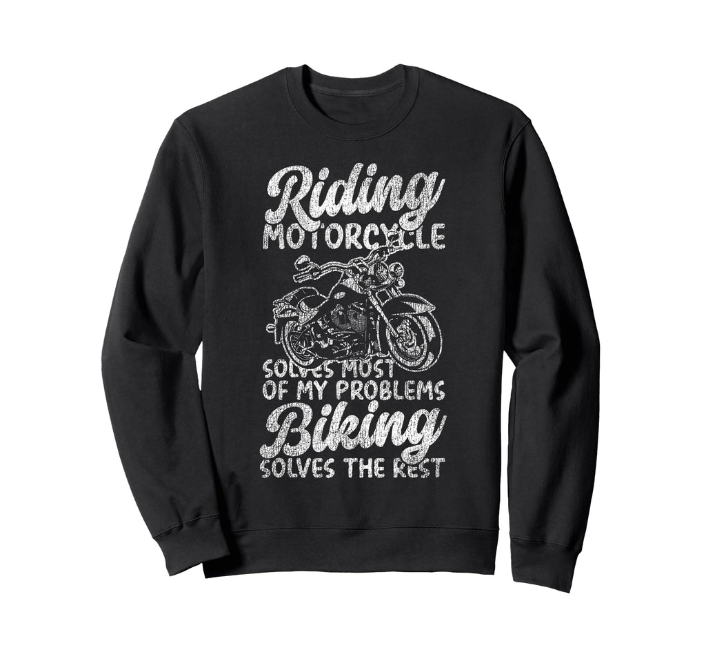 Motorcycle Biker Riding Motorcycle Sweatshirt - Novelty Apparel for Adults - T-Shirt, Sweatshirt, Hoodie