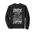 Motorcycle Biker Riding Motorcycle Sweatshirt - Novelty Apparel for Adults - T-Shirt, Sweatshirt, Hoodie