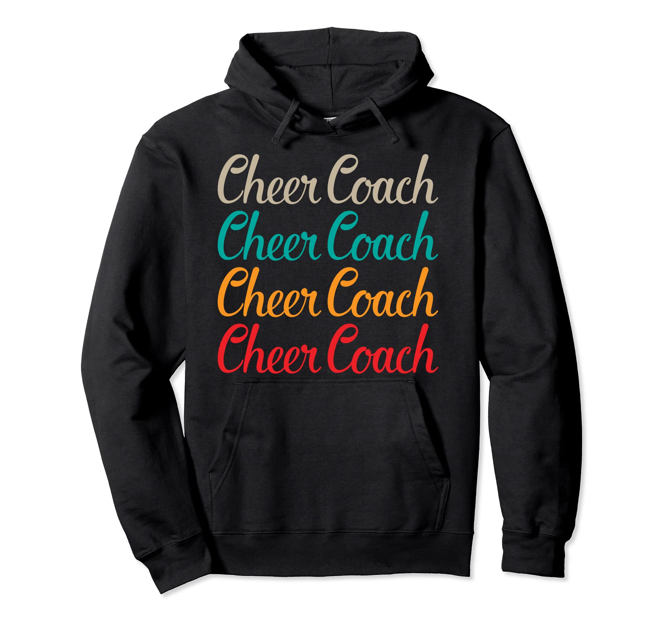 Cheer Coach Typography Hoodie - Casual Everyday Wear Men Women - T-Shirt, Sweatshirt, Hoodie