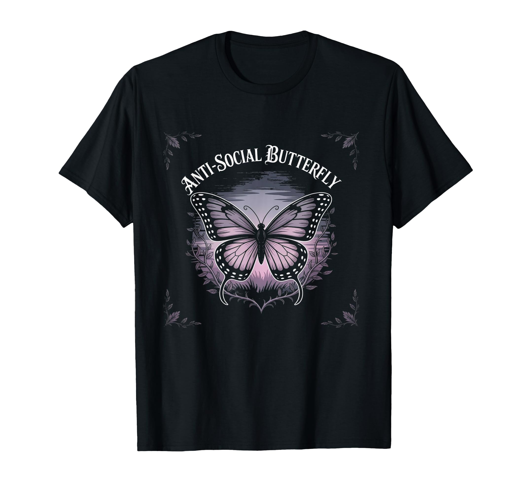 Antisocial Butterfly Gothic Aesthetic T-Shirt - Unique Graphic Unisex - T-Shirt, Sweatshirt, Hoodie