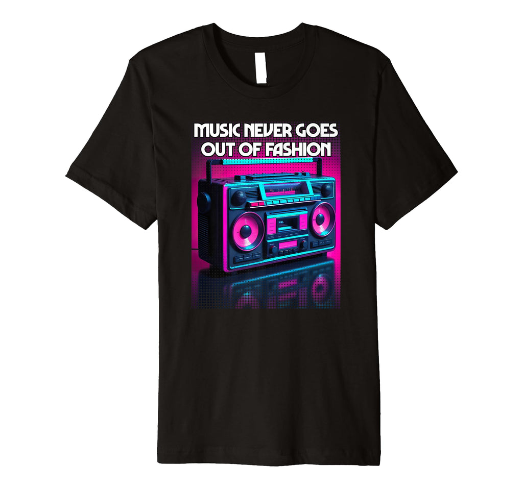 80S Radio Cassette Player Boombox T-Shirt - Streetwear Style for Adults - T-Shirt, Sweatshirt, Hoodie