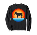 Donkey 60S 70S Sunset Farm Animal Farmer Sweatshirt - Unique Graphic Unisex - T-Shirt, Sweatshirt, Hoodie