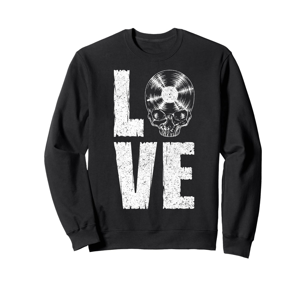 I Love Vinyl Old School Record Sweatshirt - Fun Novelty Design for Adults - T-Shirt, Sweatshirt, Hoodie