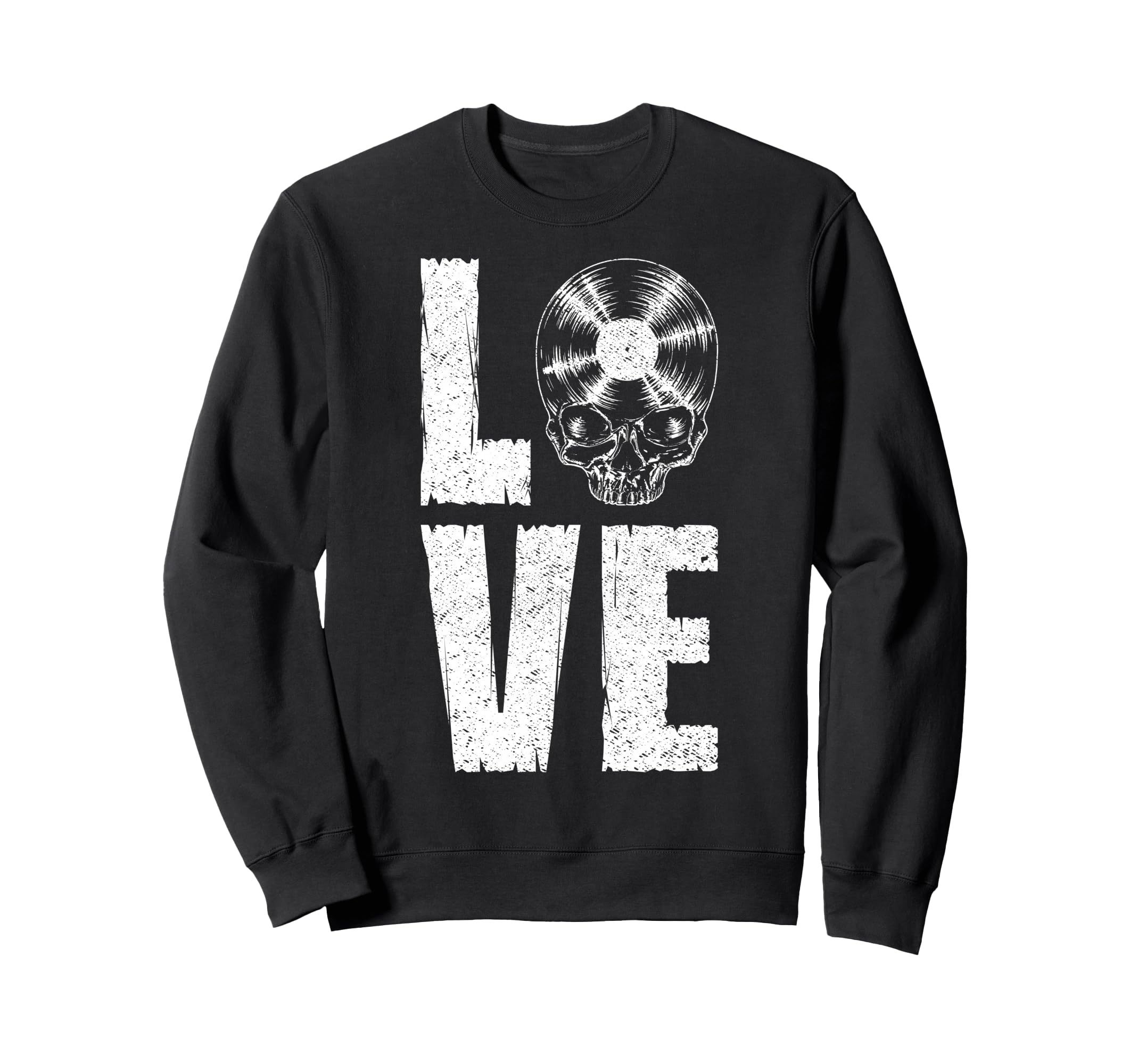 I Love Vinyl Old School Record Sweatshirt - Fun Novelty Design for Adults - T-Shirt, Sweatshirt, Hoodie