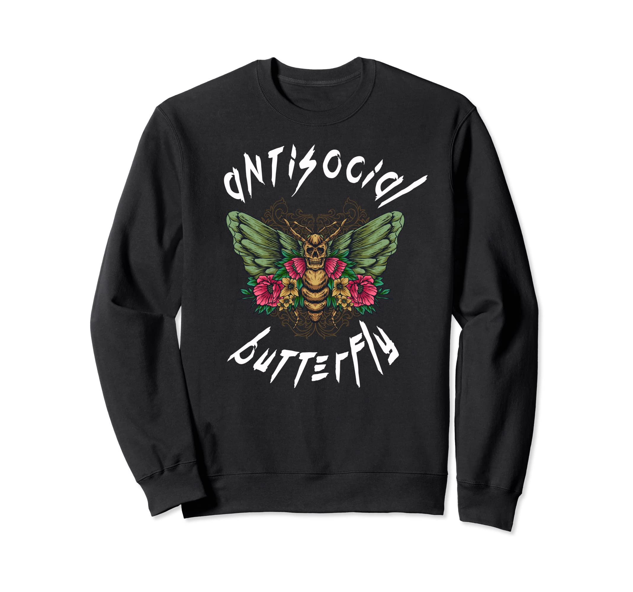 Antisocial Butterfly Sweatshirt - Graphic Print Unisex - T-Shirt, Sweatshirt, Hoodie