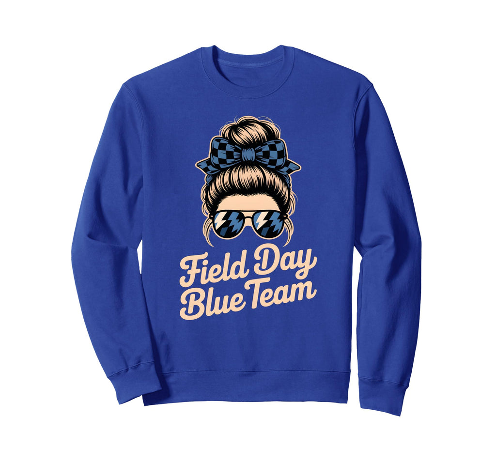 Field Day Blue Team Vibes Only Sweatshirt - Fun Novelty Design Unisex - T-Shirt, Sweatshirt, Hoodie