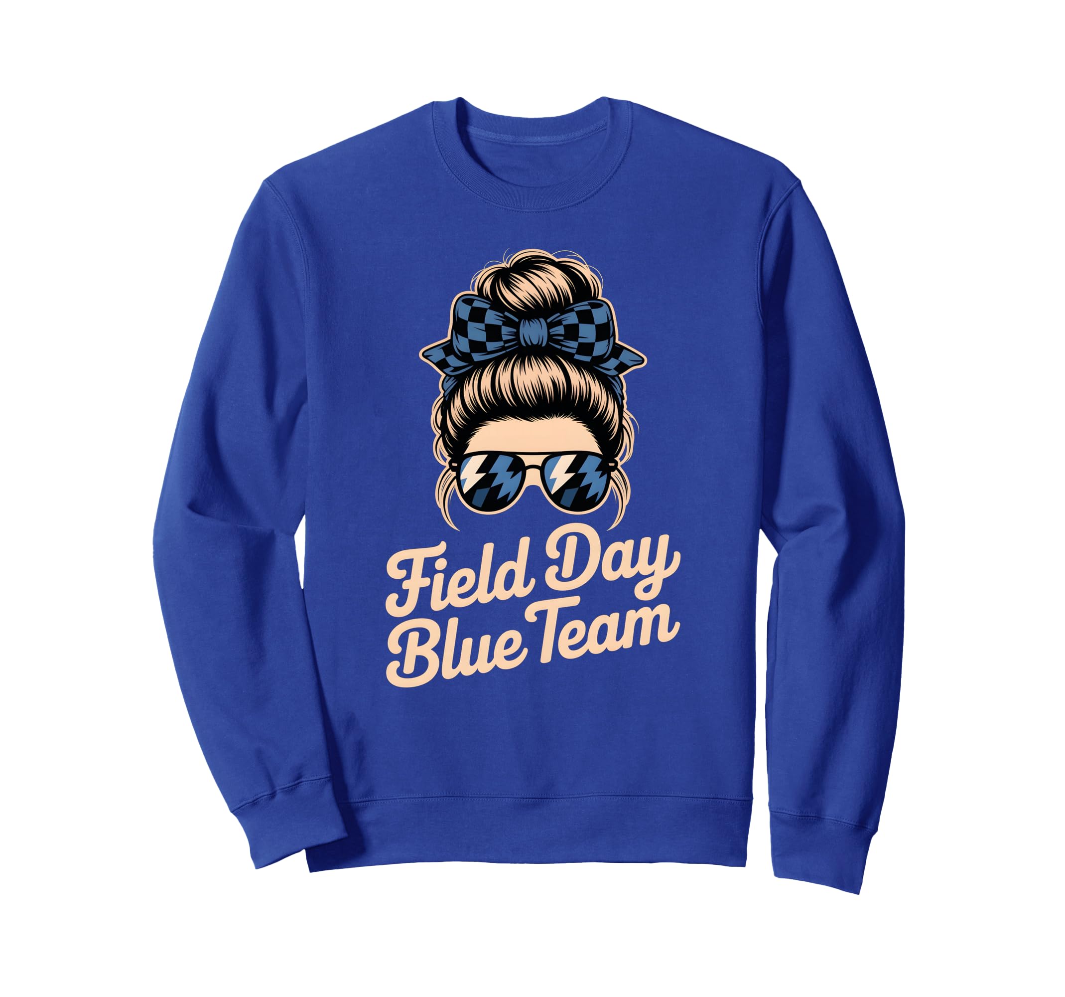 Field Day Blue Team Vibes Only Sweatshirt - Fun Novelty Design Unisex - T-Shirt, Sweatshirt, Hoodie
