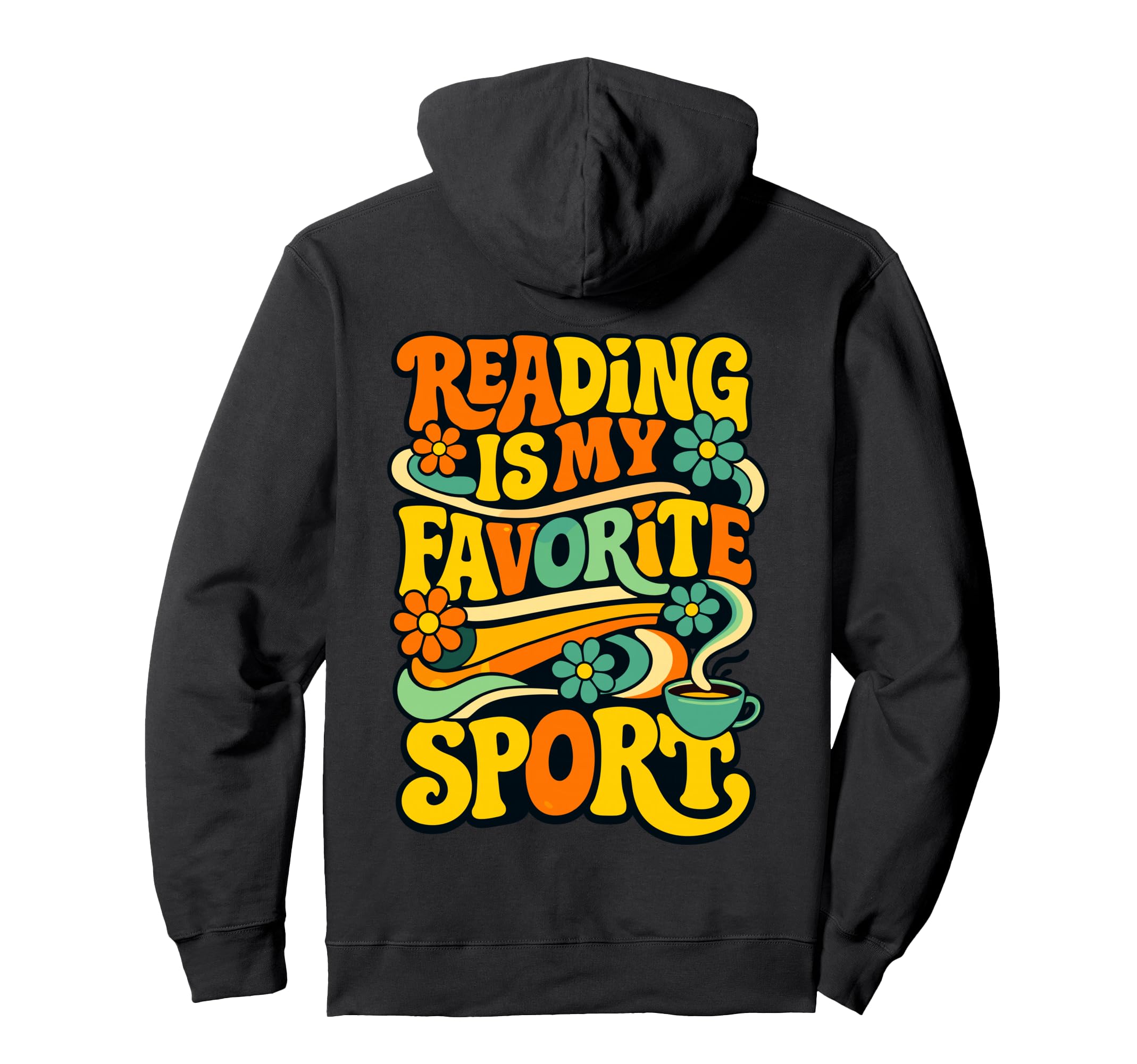 Womens Reading Is My Favorite Sport Hoodie - Aesthetic Graphic for Adults - T-Shirt, Sweatshirt, Hoodie