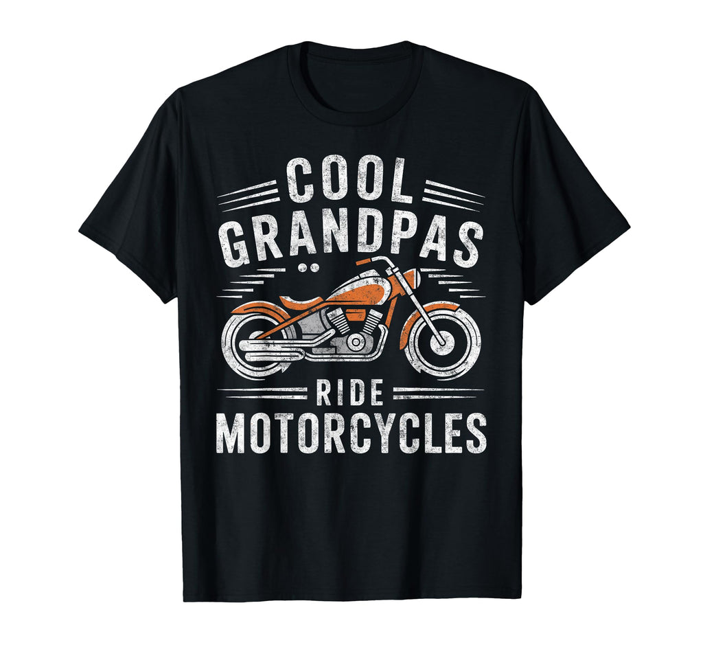 Grandpas Ride Motorcycles Biker T-Shirt - Graphic Print Men Women - T-Shirt, Sweatshirt, Hoodie