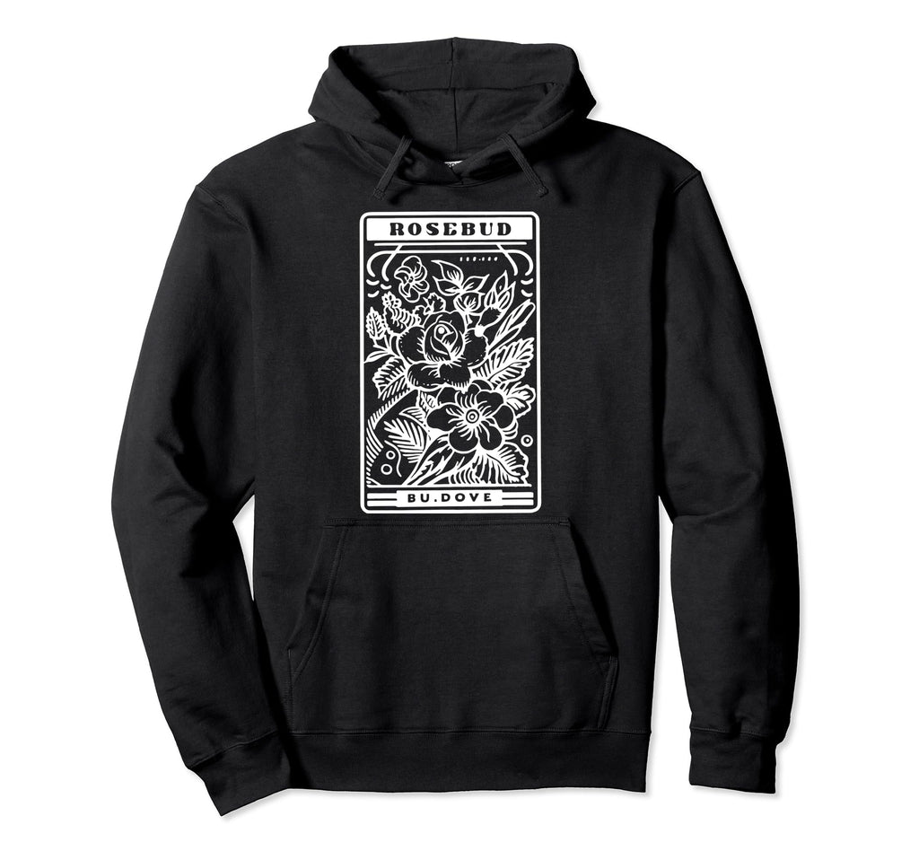 Rosebud Paper Cut Matchbox Tattoo Hoodie - Custom Art Print for Adults - T-Shirt, Sweatshirt, Hoodie