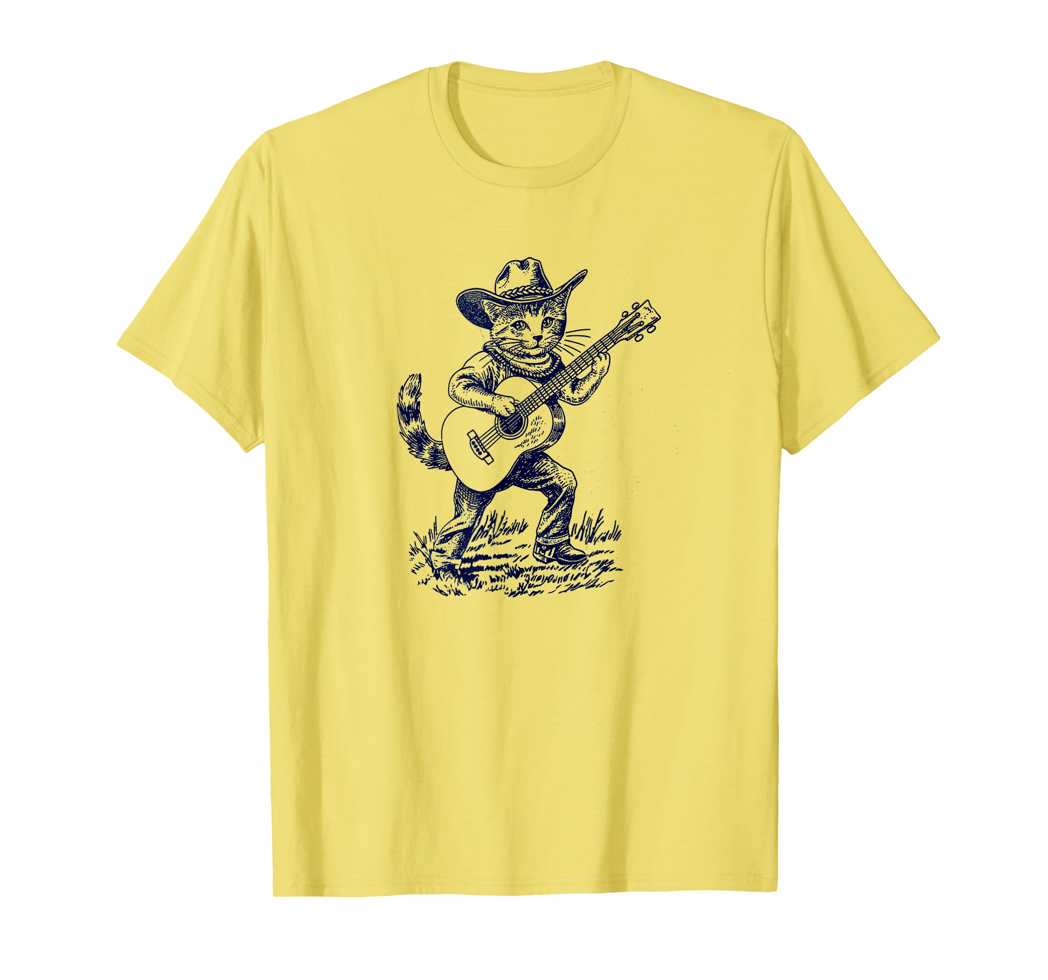 Meowdy Funny Country Music Cat Cowgirl T-Shirt - Minimalist Print Unisex - T-Shirt, Sweatshirt, Hoodie
