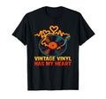 Vinyl Has My Heart Record Player T-Shirt - Fun Novelty Design Unisex - T-Shirt, Sweatshirt, Hoodie