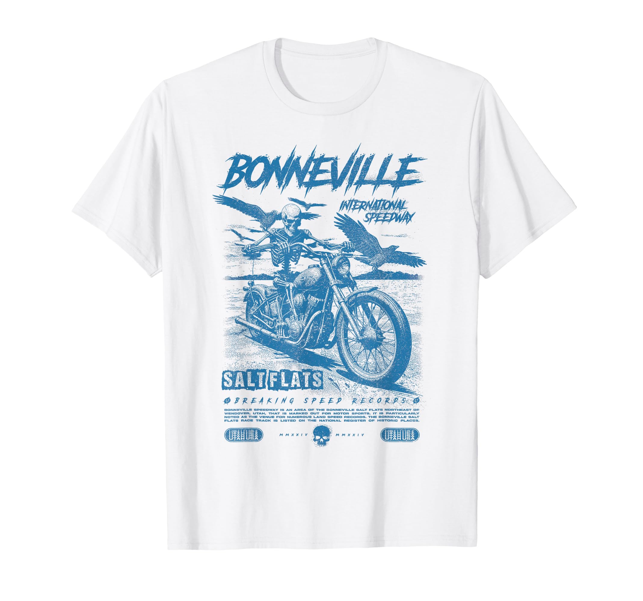 Bonneville Salt Flats Motorcycle Racing T-Shirt - Trendy Graphic Unisex - T-Shirt, Sweatshirt, Hoodie