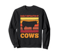 Easily Distracted Cows Farming Sunset Sweatshirt - Novelty Apparel Unisex - T-Shirt, Sweatshirt, Hoodie