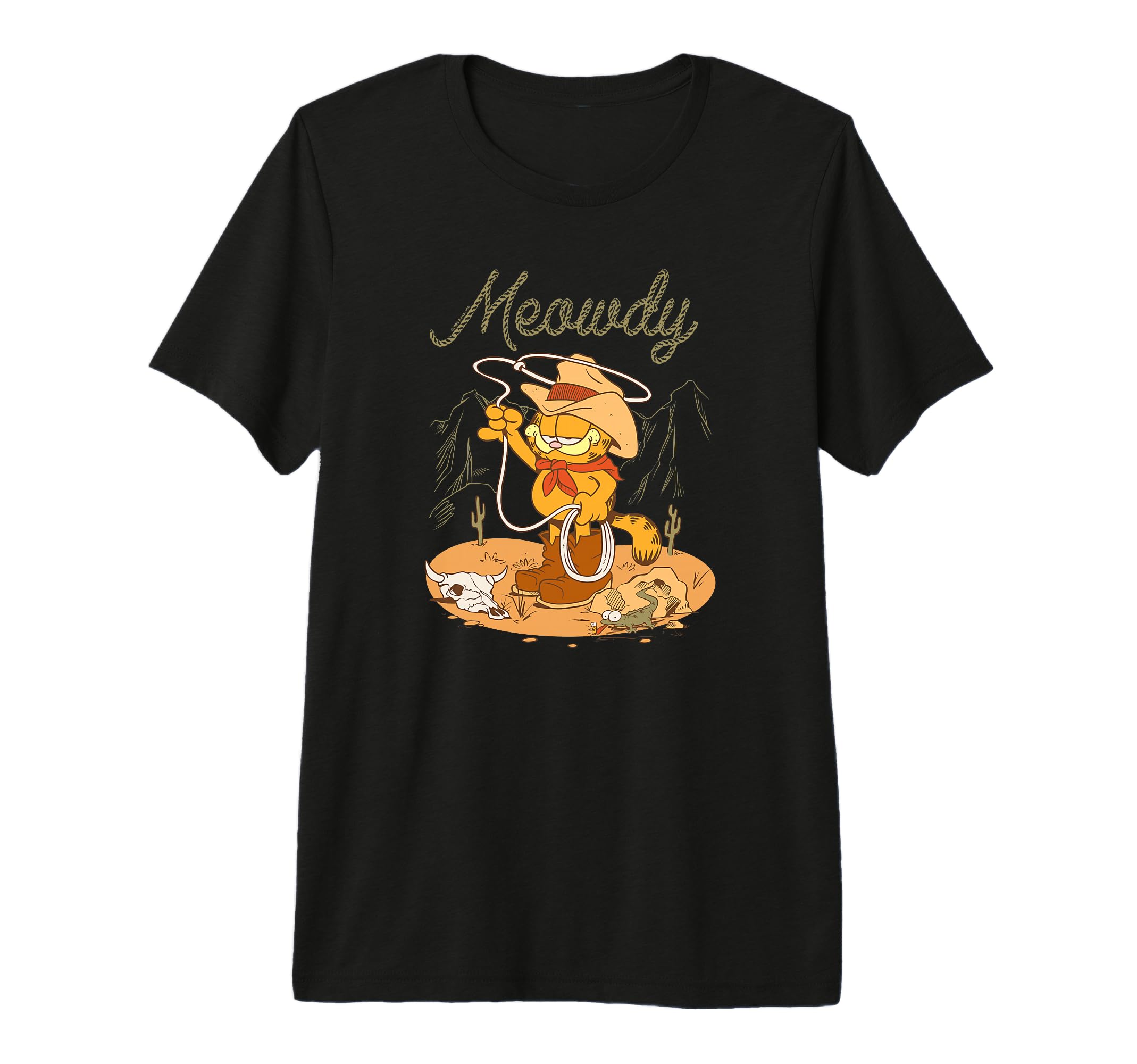Garfield Meowdy Western Scene Cartoon T-Shirt - Graphic Print Men Women - T-Shirt, Sweatshirt, Hoodie