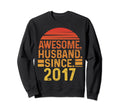 Awesome Husband Since 2017 Sweatshirt - Casual Everyday Wear Unisex - T-Shirt, Sweatshirt, Hoodie