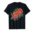 Red Roses Traditional Tattoo Flash T-Shirt - Custom Art Print Unisex - T-Shirt, Sweatshirt, Hoodie