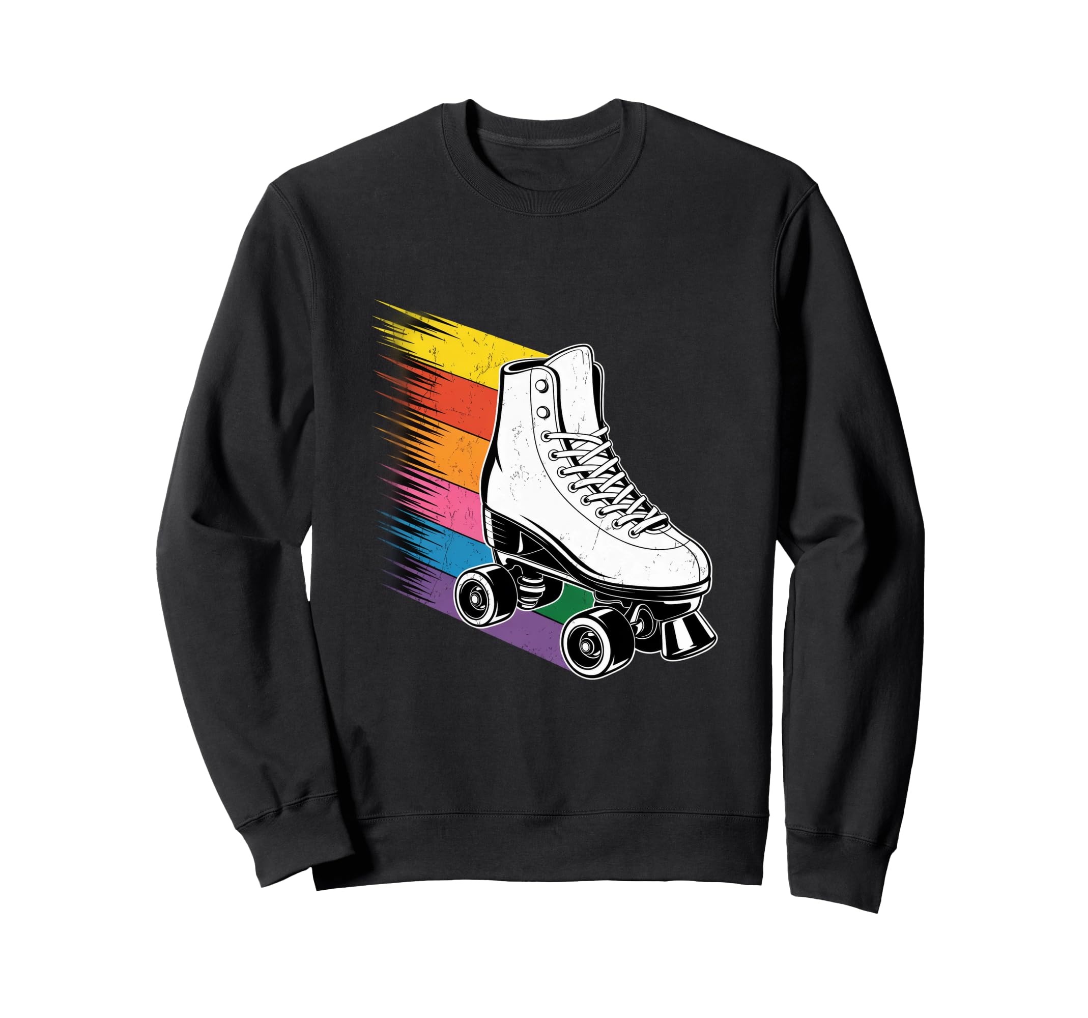 Roller Skate Shoes Rainbow Roller Sweatshirt - Trendy Graphic Unisex - T-Shirt, Sweatshirt, Hoodie