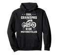 Grandpas Ride Motorcycles Biker Grandfather Hoodie - Novelty Apparel Unisex - T-Shirt, Sweatshirt, Hoodie