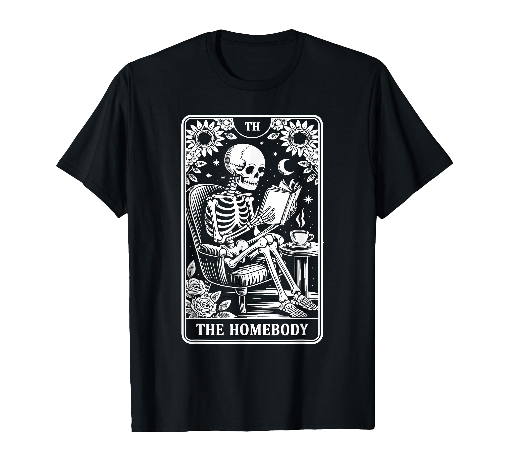 Homebody Tarot Indoorsy Antisocial T-Shirt - Custom Art Print Men Women - T-Shirt, Sweatshirt, Hoodie