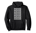 House Music Glitch Typography Rave Hoodie - Graphic Print for Adults - T-Shirt, Sweatshirt, Hoodie