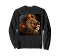 Lion Sunset 70S Sweatshirt - Trendy Graphic Men Women - T-Shirt, Sweatshirt, Hoodie