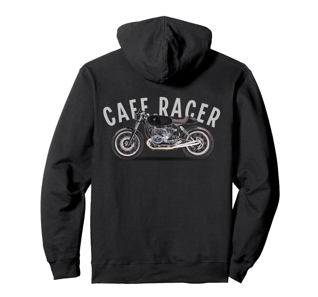 Custom Cafe Racer Hoodie - Minimalist Print Men Women - T-Shirt, Sweatshirt, Hoodie
