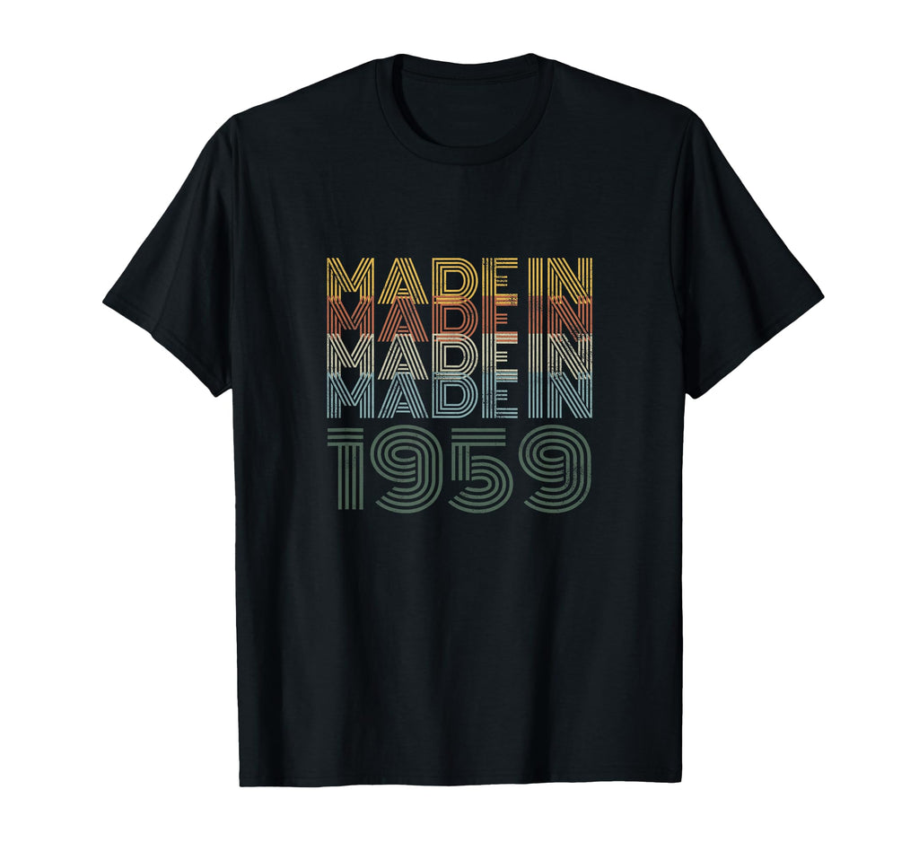 Made 1959 Typography 61St Birthday T-Shirt - Custom Art Print for Adults - T-Shirt, Sweatshirt, Hoodie