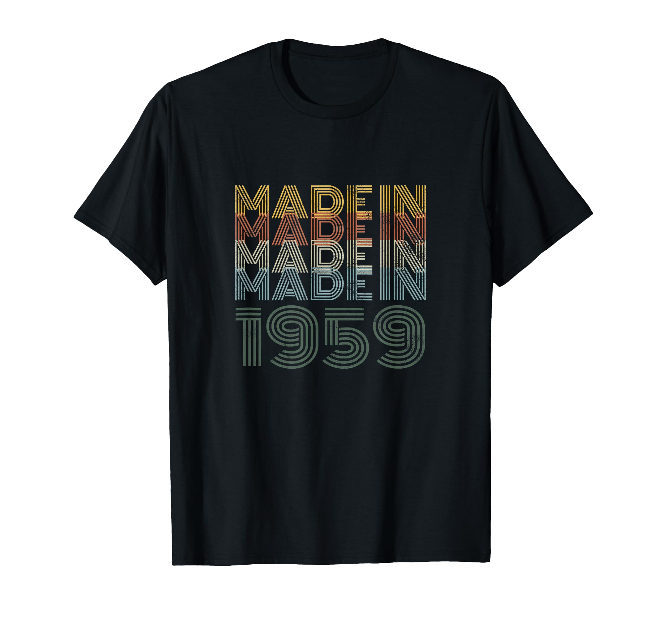 Made 1959 Typography 61St Birthday T-Shirt - Custom Art Print for Adults - T-Shirt, Sweatshirt, Hoodie