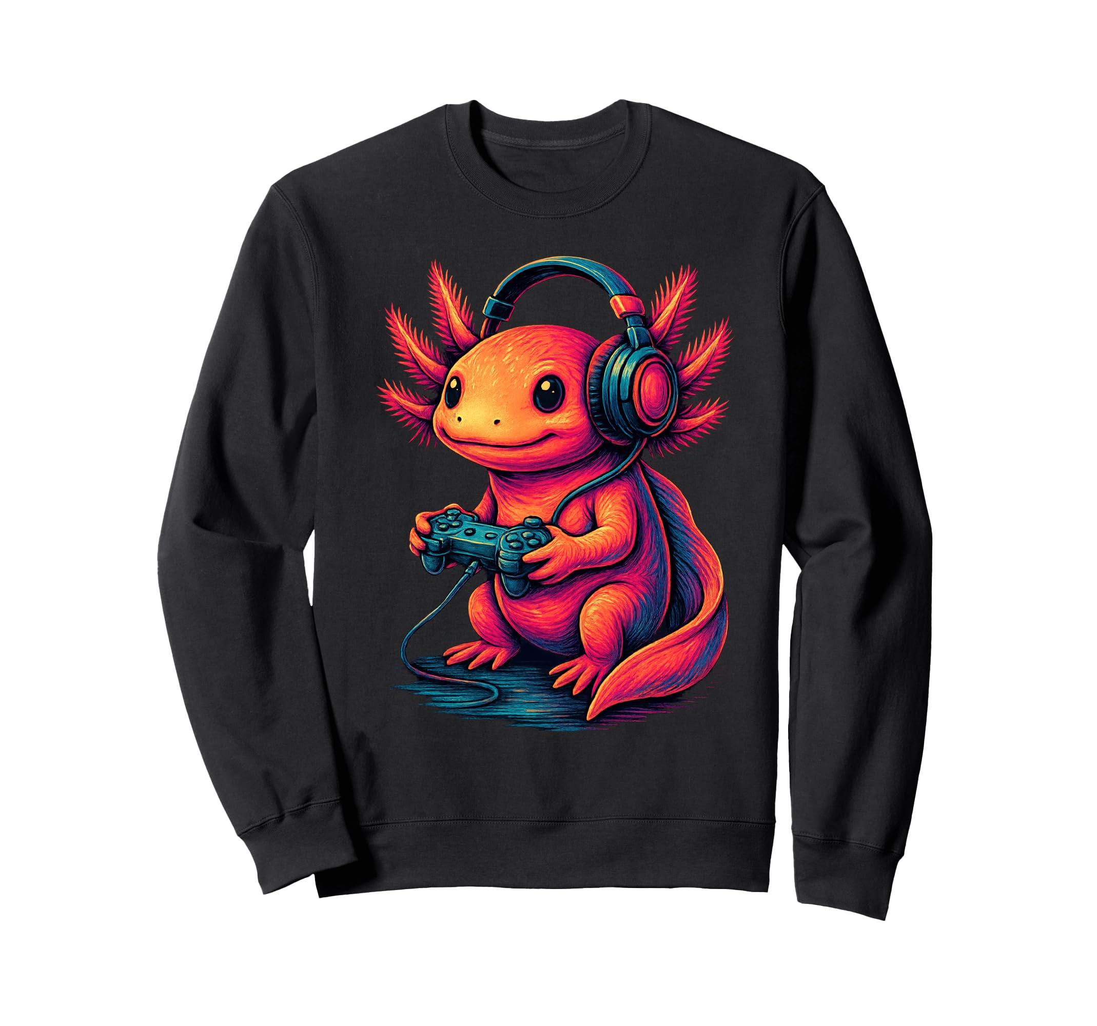 Axolotl Gamer Gaming Pet Lover Sweatshirt - Streetwear Style Unisex - T-Shirt, Sweatshirt, Hoodie