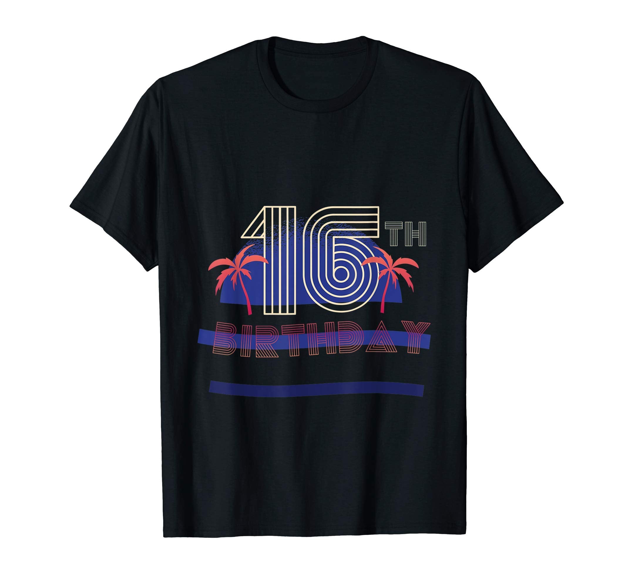 16Th Birthday Gift Palm Tree Sunset T-Shirt - Trendy Graphic for Adults - T-Shirt, Sweatshirt, Hoodie