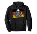 Germany Patriotic Motorcycle Skull Hoodie - Aesthetic Graphic Men Women - T-Shirt, Sweatshirt, Hoodie