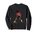 Roller Skating Afro Roller Skates Sweatshirt - Minimalist Print for Adults - T-Shirt, Sweatshirt, Hoodie