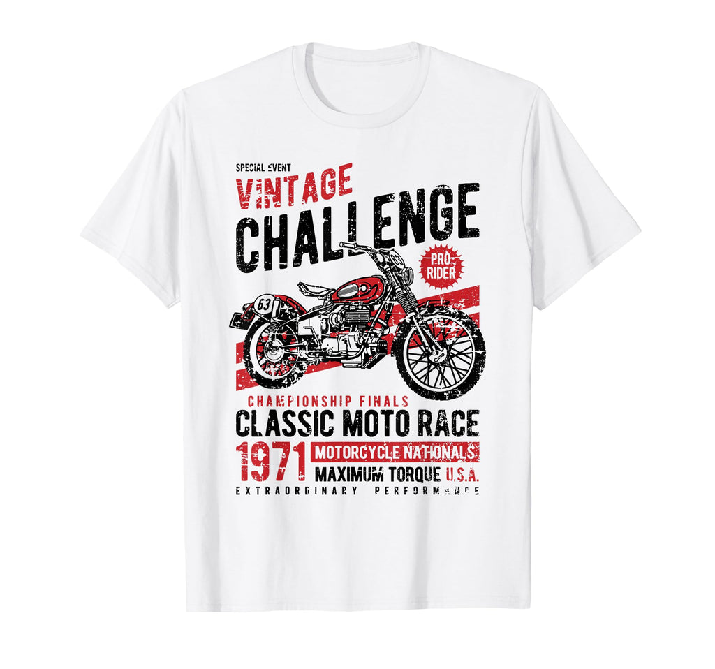 Challenge Motorcycle Race Distressed T-Shirt - Minimalist Print Unisex - T-Shirt, Sweatshirt, Hoodie