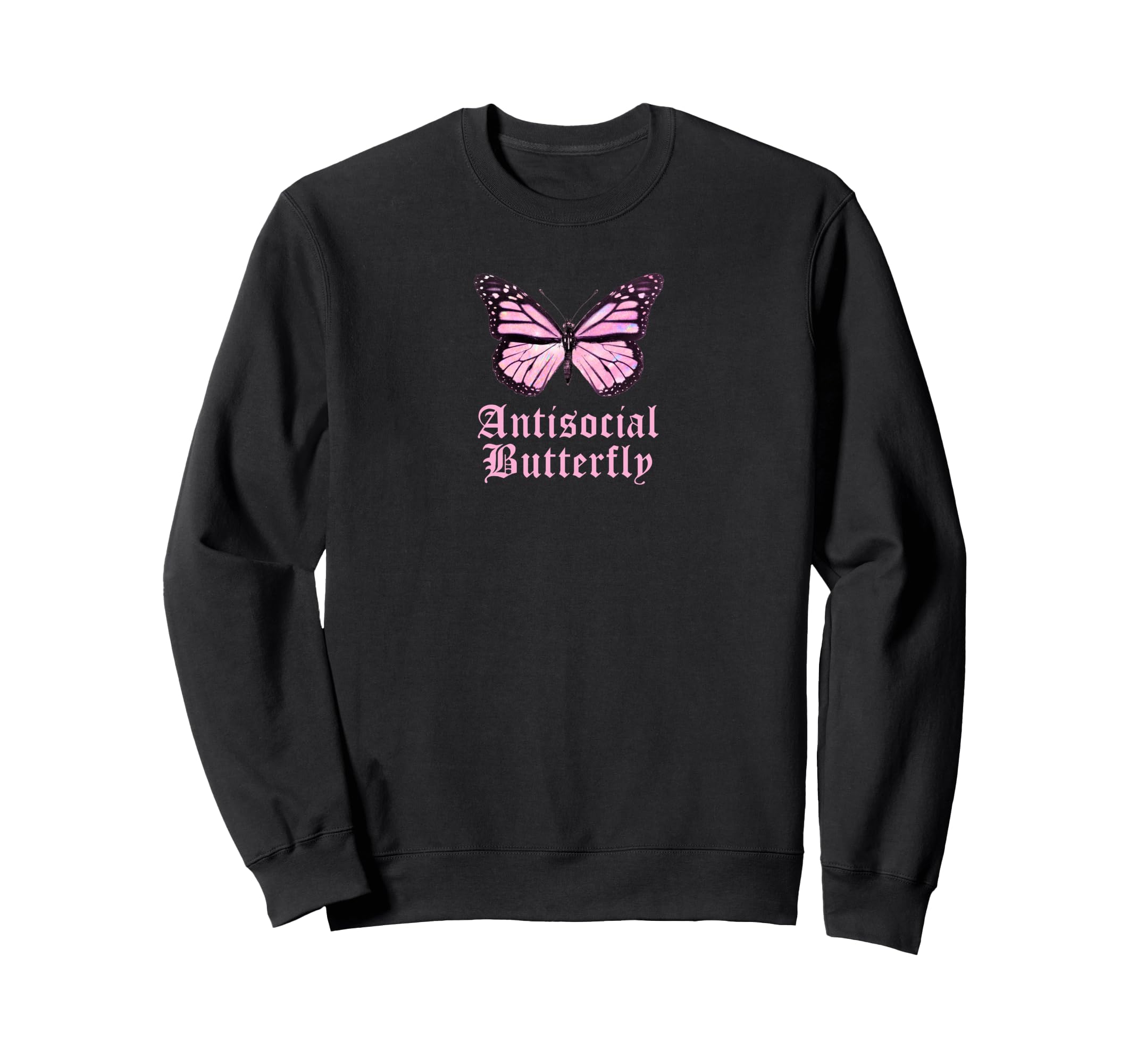 Antisocial Butterfly Y2K Sweatshirt - Fun Novelty Design Men Women - T-Shirt, Sweatshirt, Hoodie