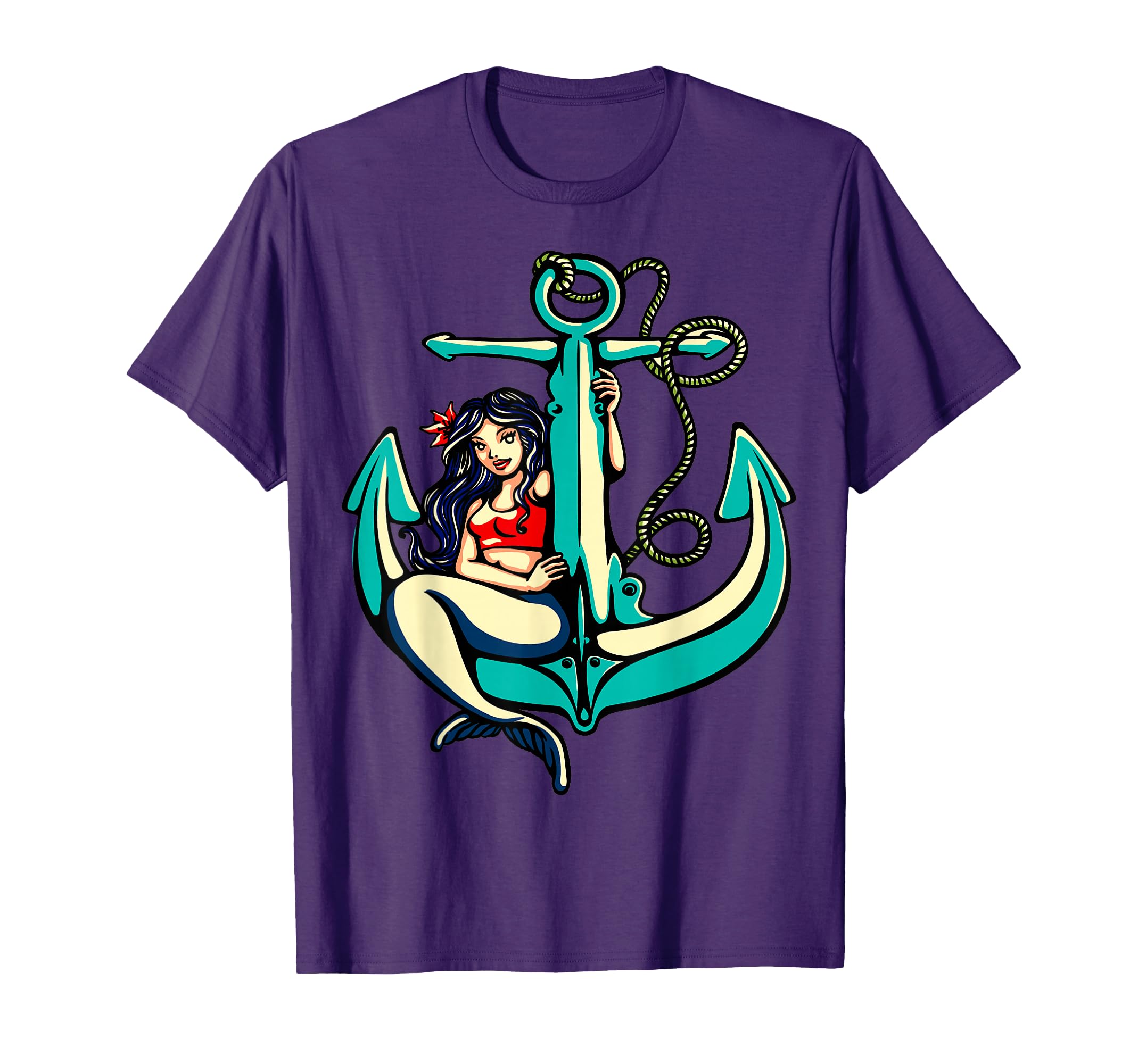 Pretty Sirem Anchor School Sailor Tatto T-Shirt - Unique Graphic Unisex - T-Shirt, Sweatshirt, Hoodie