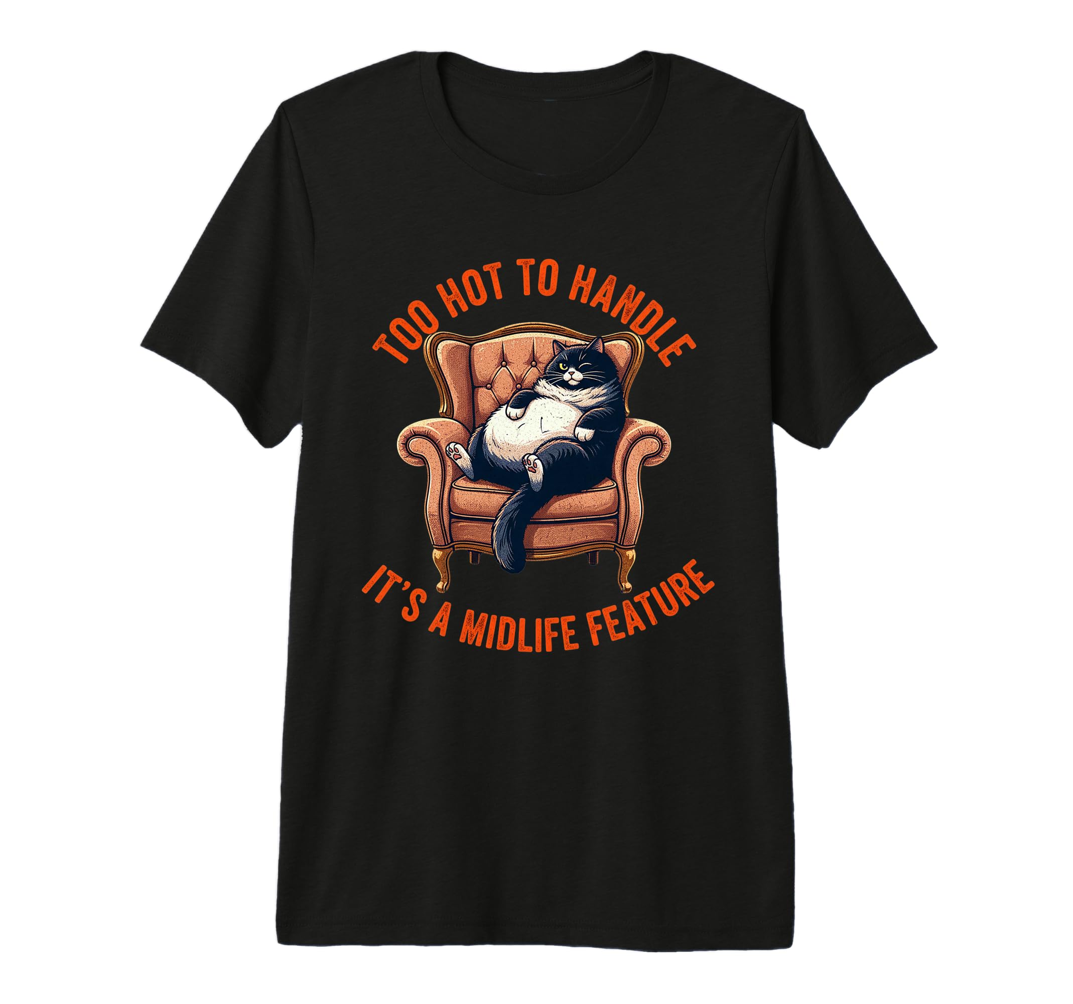 Too Hot To Handle Midlife Funny Hot Mood T-Shirt - Unique Graphic Unisex - T-Shirt, Sweatshirt, Hoodie