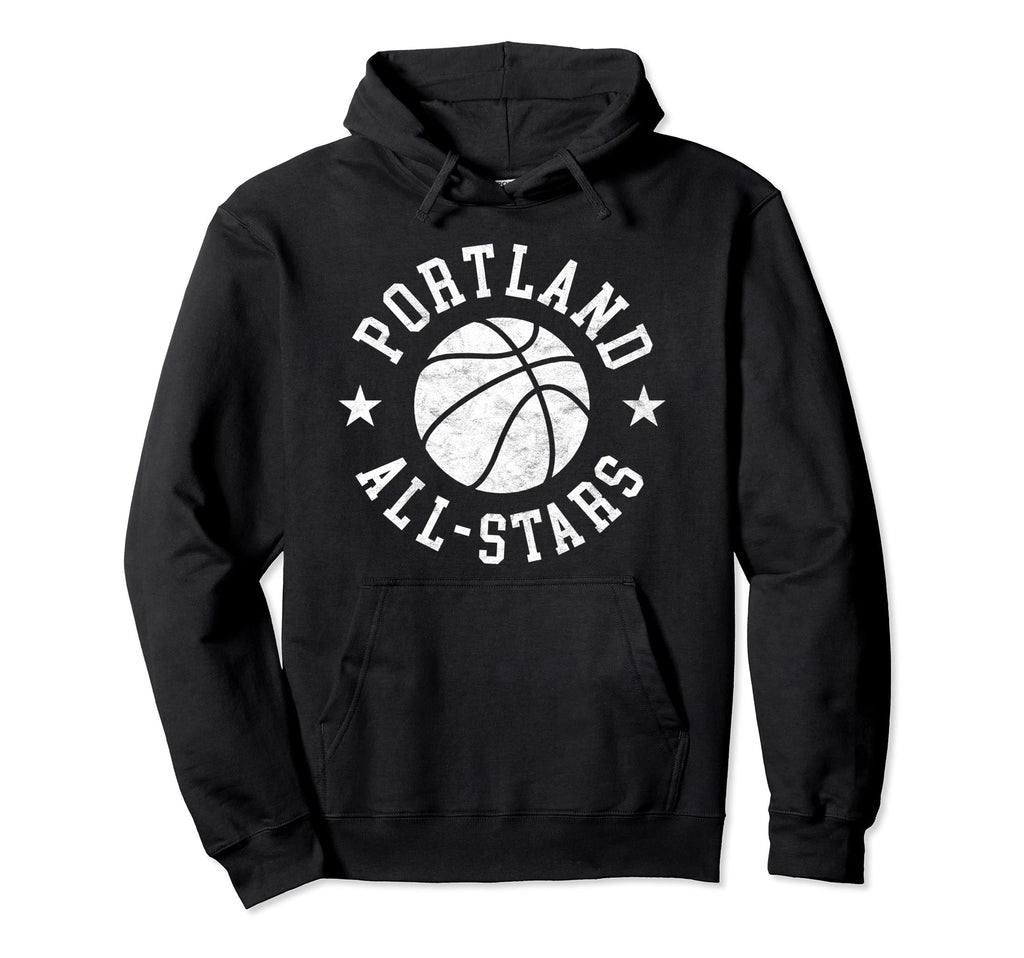 Portland All Stars Distressed 80S Hoodie - Casual Everyday Wear Men Women - T-Shirt, Sweatshirt, Hoodie