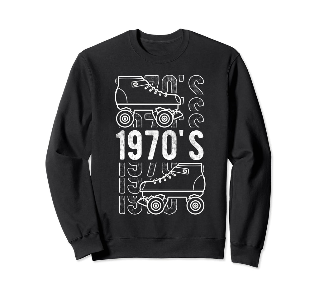 1970S Roller Skates Skating Sweatshirt - Novelty Apparel for Adults - T-Shirt, Sweatshirt, Hoodie