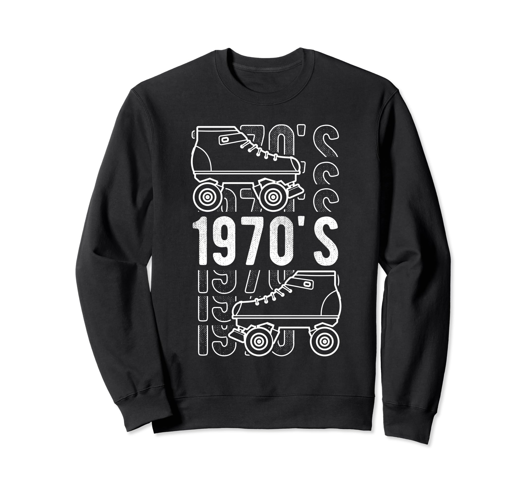 1970S Roller Skates Skating Sweatshirt - Novelty Apparel for Adults - T-Shirt, Sweatshirt, Hoodie