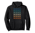Gradient Striped Mama Typography Hoodie - Unique Graphic Men Women - T-Shirt, Sweatshirt, Hoodie