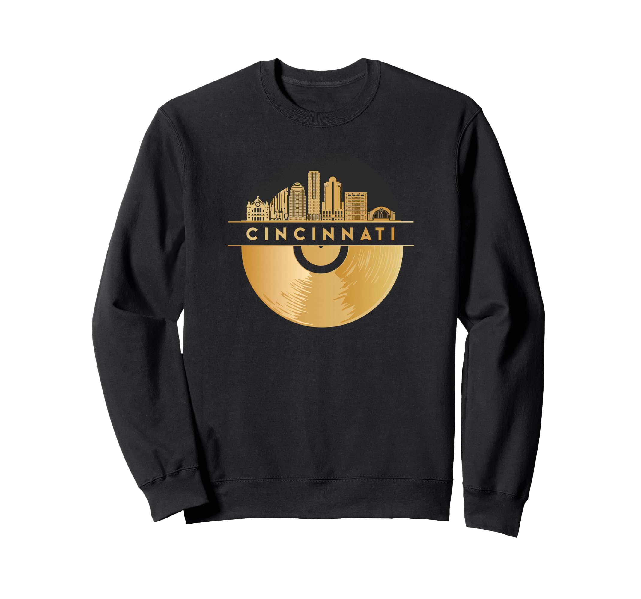 Vinyl Record Player Disco Sweatshirt - Casual Everyday Wear for Adults - T-Shirt, Sweatshirt, Hoodie