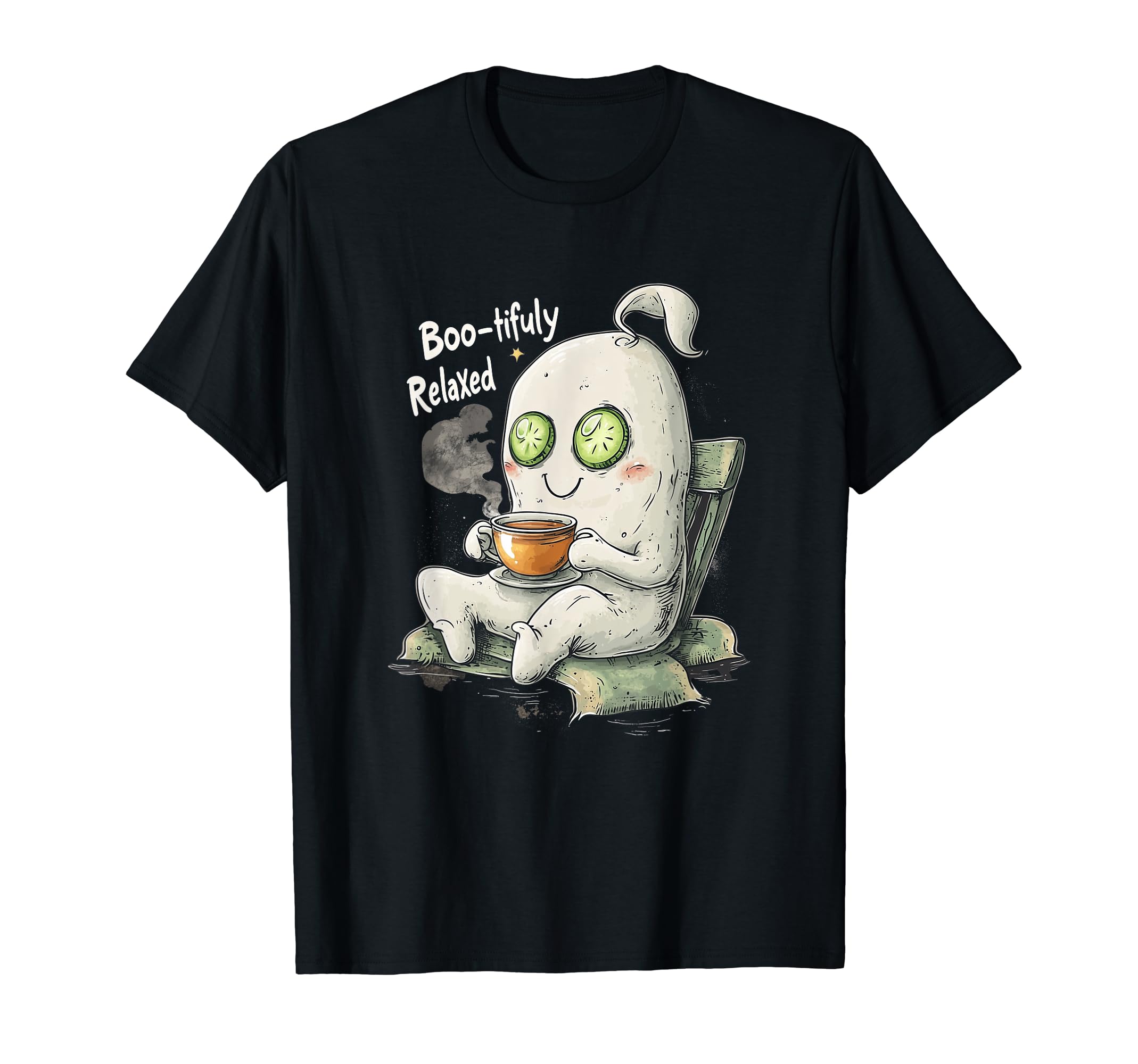 Funny Ghost Boo Tifully Relaxed T-Shirt - Fun Novelty Design for Adults - T-Shirt, Sweatshirt, Hoodie