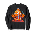 Meditation Clownfish Yoga Pose Sweatshirt - Aesthetic Graphic for Adults - T-Shirt, Sweatshirt, Hoodie