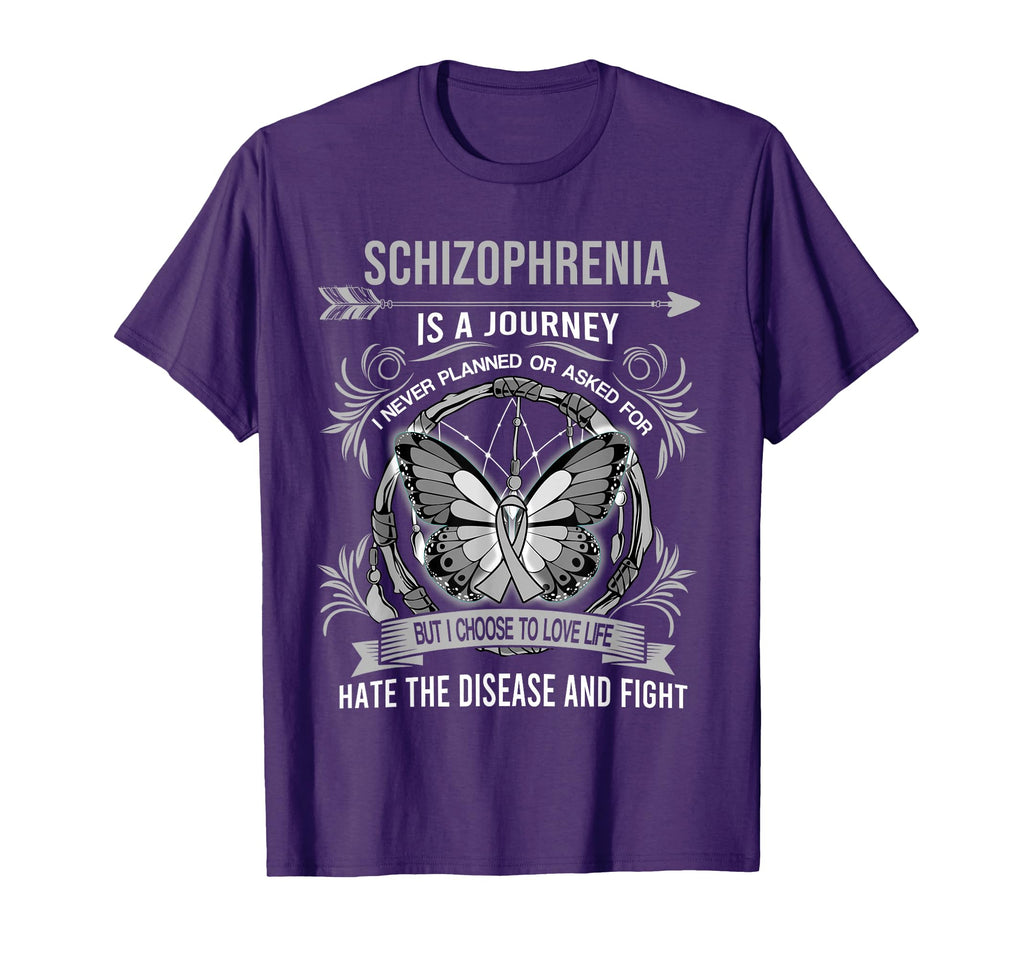 Schizophrenia Is Journey I Never T-Shirt - Casual Everyday Wear Unisex - T-Shirt, Sweatshirt, Hoodie