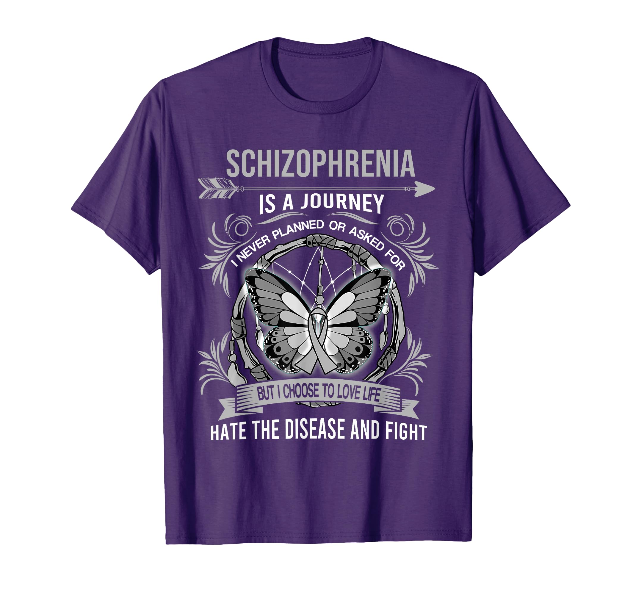 Schizophrenia Is Journey I Never T-Shirt - Casual Everyday Wear Unisex - T-Shirt, Sweatshirt, Hoodie