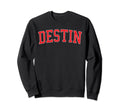Destin Fl Distressed Red Varsity Sweatshirt - Custom Art Print for Adults - T-Shirt, Sweatshirt, Hoodie